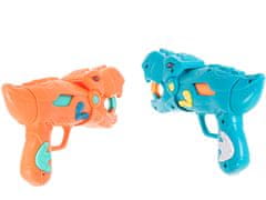 WOWO Súprava dvoch guľových pištolí s 20 guľami a terčom - Hladný Dinosaurus