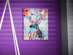 WOWO Maľovaný Obraz podľa Čísel - Kvetinový Jeleň 40x50cm