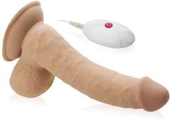 XSARA Nesmírně sametový realistický vibrátor mužský penis z cyberskin - 54159993