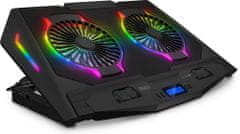 Connect IT NEO RGB chladiaca podložka pod notebook, CCP-3020-BK čierna