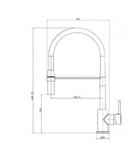 Invena Chameleon, stojanková drezová batéria, béžová-chrómová, BZ-29-L03-C