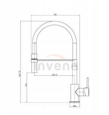 Invena Chameleon, stojanková drezová batéria, biela-chrómová, BZ-29-L02-C