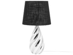Beliani Stolná lampa čierna / strieborná 65 cm VISELA