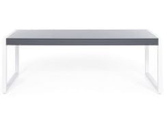 Beliani Záhradný jedálenský stôl 210 x 90 cm sivý/biely BACOLI