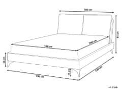 Beliani Zamatová posteľ 180 x 200 cm zelená MELLE