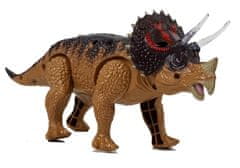 Lean-toys Dinosaurus Triceratops žltý s batériami