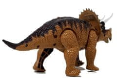 Lean-toys Dinosaurus Triceratops žltý s batériami