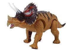 Lean-toys Dinosaurus Triceratops žltý s batériami