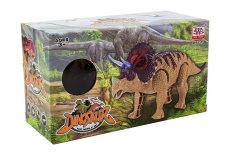 Lean-toys Dinosaurus Triceratops žltý s batériami