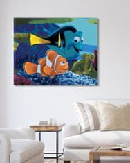 ZUTY Diamantové maľovanie - MARLIN A DORY (HĽADÁ SA NEMO) 40x50 cm NO