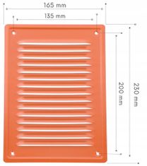 BOBIMARKET vetracia mriežka kovová 14x21kombinovaná tehla