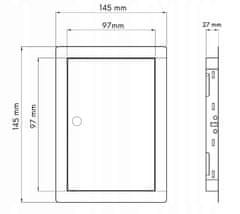 BOBIMARKET kovový zámok na dvere 10x10