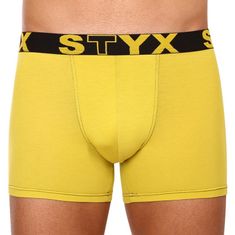 Styx Pánske boxerky long športová guma zelenožlté (U1065) - veľkosť S