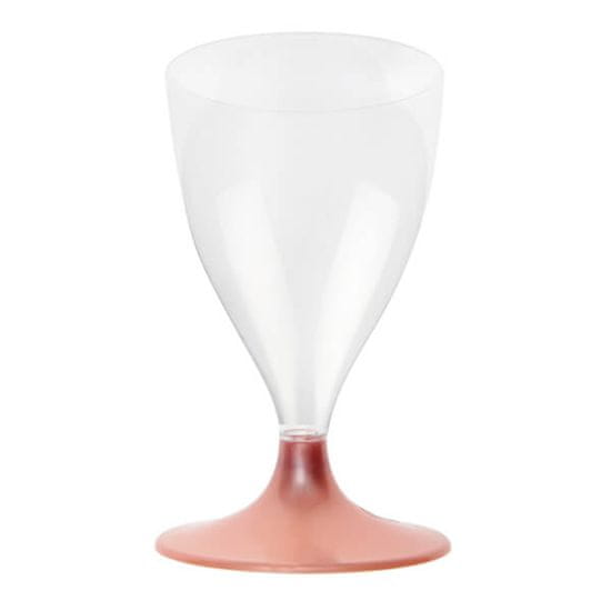 Santex Plastové poháre na víno ružovo-zlaté 10ks 200ml