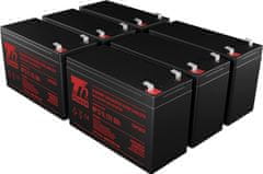 T6 power Sada batérií pre Eaton PW5130i2500-XL2U, VRLA, 12 V