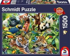 Schmidt Puzzle Pestré kráľovstvo zvierat 1500 dielikov