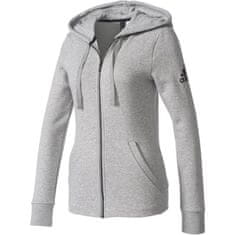 Adidas Mikina sivá 147 - 151 cm/XXS Essentials Solid Full Zip Hoodie W