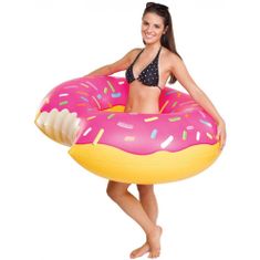 Nafukovací kruh Donut - ružový (120cm)