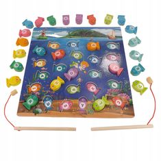 Luxma Drevená rybárska hra s magnetom 3v1 4311