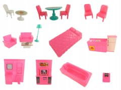 Luxma Domček pre bábiky 5 izbový nábytok doplnky 6980
