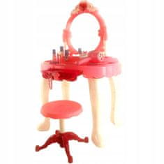 Luxma Ružový toaletný stolík pre dievča so svetelnými zvukmi825