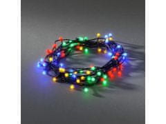 AUR Vnútorná LED vianočná reťaz s guličkami - rôznofarebná, 10m, 80 LED