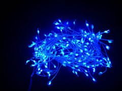 AUR Vonkajší svetelný LED mikroreťaz, modrá, 2m, 200 LED