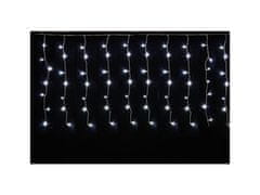 AUR Vnútorný LED vianočný záves - studená biela, 3m, 192 LED, stále svietiaca, so zábleskami