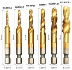 HADEX Vrtáky so závitníkmi M3, M4, M5, M6, M8, M10 - bity 1/4” HSS