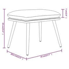 Vidaxl Podnožka čierna a oranžová 45x29,5x39 cm látka a umelá koža