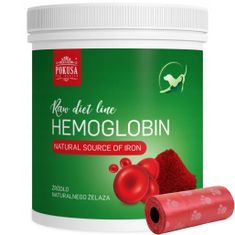 Pokusa Vitamíny, doplnky pre psov a mačky RawDietLine Hemoglobin 800g + sáčky na výkaly
