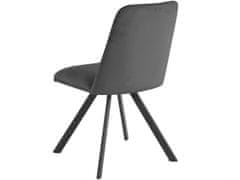Danish Style Jedálenská stolička Belissimo (SADA 2 ks), zamat, šedá