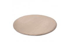 Dywany Lusczów Guľatý koberec BUNNY béžový, velikost kruh 100