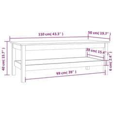 Vidaxl Konferenčný stolík sivý 110x50x40 cm borovicový masív