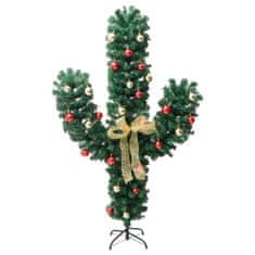 Vidaxl Vianočný kaktus s podstavcom a LED zelený 150 cm PVC