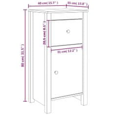 Petromila vidaXL Komody 2 ks biele 40x35x80 cm borovicový masív