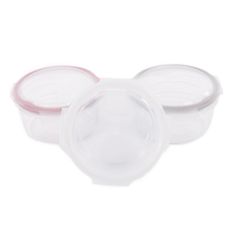 Bo Jungle sklenené misky s viečkami B-Glass Bowls 280ml White/Grey/Pink