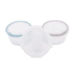 Bo Jungle sklenené misky s viečkami B-Glass Bowls 280ml White/Grey/Blue