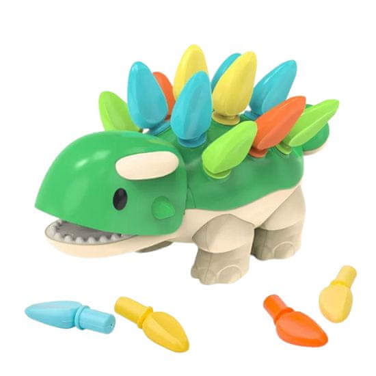 Luxma Montessori skladačka dinosaurov s farbami s2055a