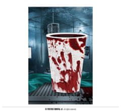 Páry poháriky - krv - krvavé odtlačky - Halloween - 355 ml - 6 ks
