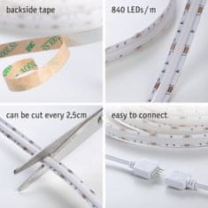 Paulmann PAULMANN SimpLED LED Strip Full-Line COB kompletná sada 3m 22W 840LEDs/m RGB 24VA 78864