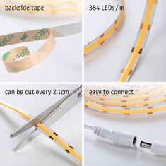 Paulmann PAULMANN SimpLED LED Strip Full-Line COB kompletná sada 3m 11W 384LEDs/m 3000K 12VA 78862