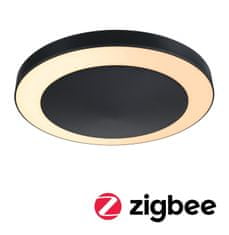 Paulmann PAULMANN LED stropné svietidlo Smart Home Zigbee Circula súmrakový senzor neláka hmyz IP44 kruhové 320mm CCT 14W 230V antracit umelá hmota 94525