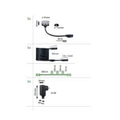 Paulmann PAULMANN Plug a Shine LED zemné svietidlo Floor základná sada neláka hmyz IP67 2200K 3x2W 21VA strieborná 94722