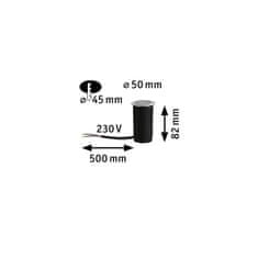 Paulmann PAULMANN LED zemné svietidlo zlaté svetlo neláka hmyz IP67 kruhové 50mm 2200K 2,2W 230V hliník umelá hmota/kov 94727