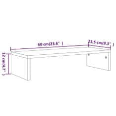 Vidaxl Stojan na monitor hnedý dub 60x23,5x12 cm spracované drevo