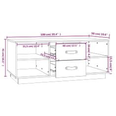 Vidaxl Konferenčný stolík 100x50x41 cm borovicový masív