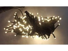 AUR Vonkajšia LED vianočná reťaz - teplá biela, 25m, 250 LED