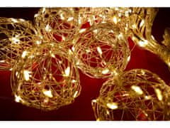 AUR Vnútorný vianočný svetelný záves s mikro reťazami, žiarivé gule Farba: Rôznofarebná