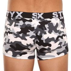 Styx Pánske boxerky art športová guma nadrozmer maskáč (R1457) - veľkosť 4XL